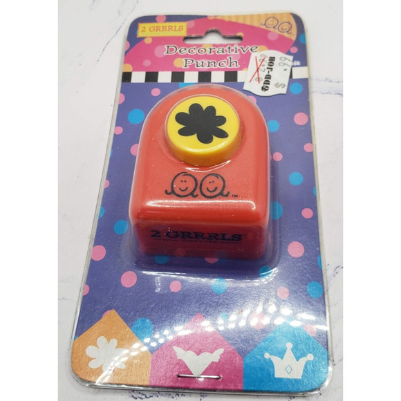 2 GRRRLS Rain Cloud Small Metal Paper Punch - Picture 1 of 4